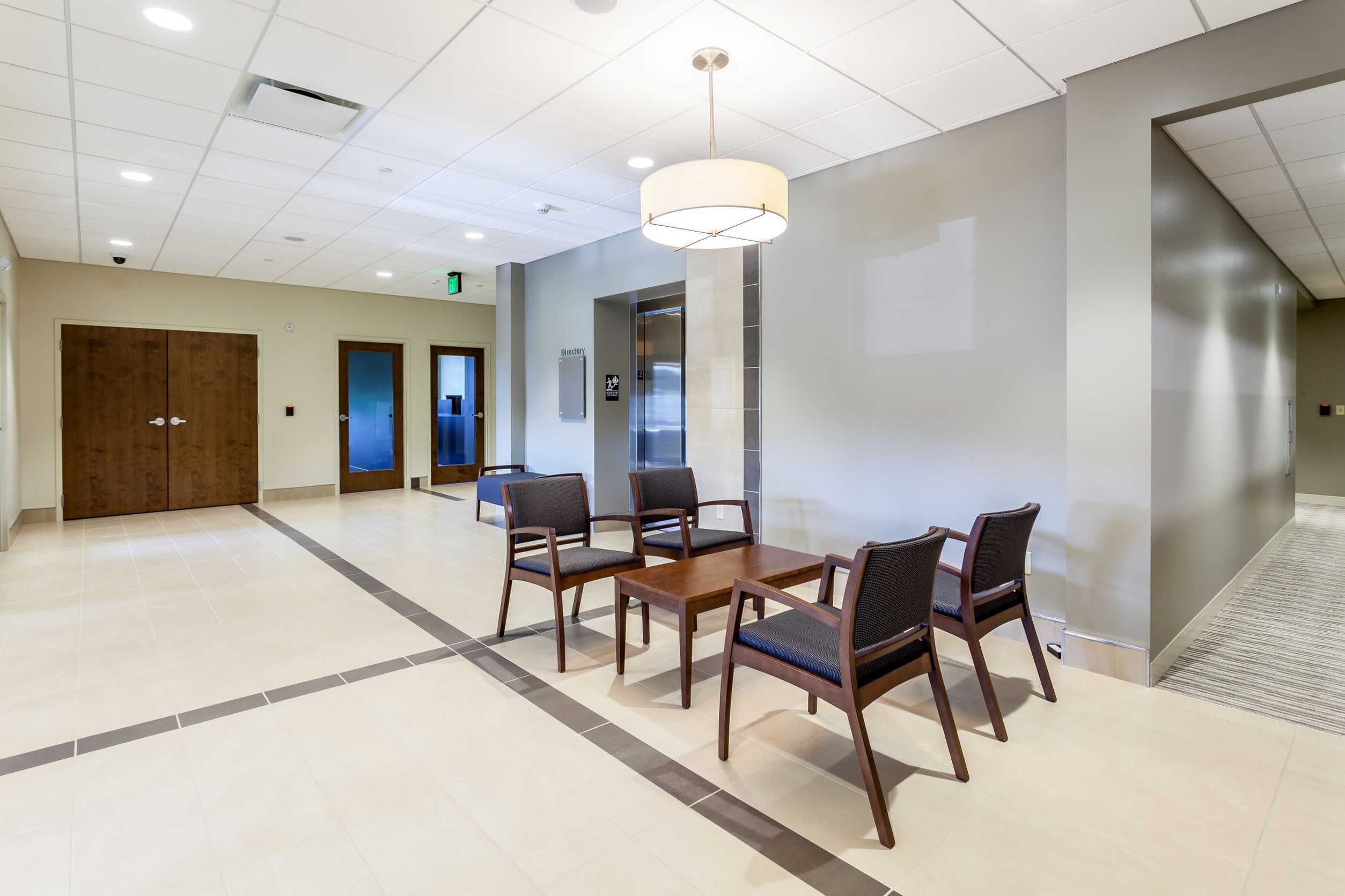 Waiting area for credit union members